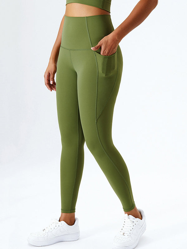 High Waisted Solid Color Leggings