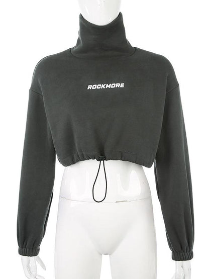 Sports Crop Hoodies&Sweatshirts Tops