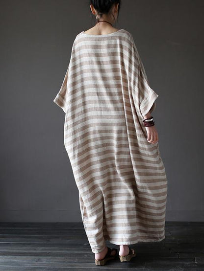 Vintage Loose Striped Dress