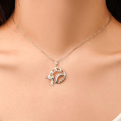 Buykud Chinese Style Silver Bird Pendant Necklace