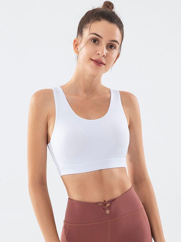 Fashion Sleeveless Contrast Color Yoga Sports Bra