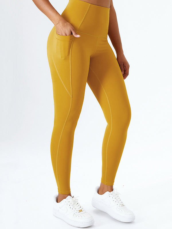 High Waisted Solid Color Leggings