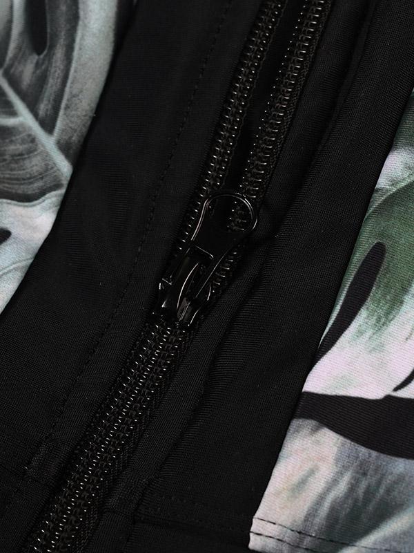 Floral-Print Split-Joint Split Wetsuit