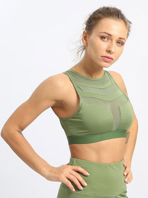 Mesh See-Through Sports Bra