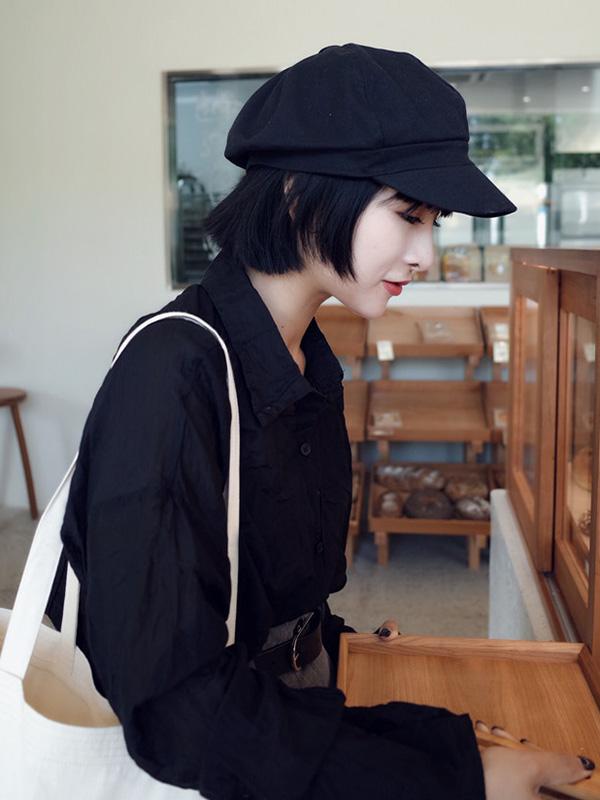 Solid Art Style Octagonal Cap