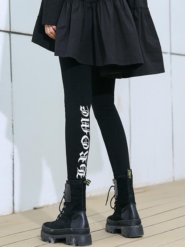 Printed Solid Wrap Elastic Pants