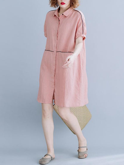 Casual Cotton Shirt Dress