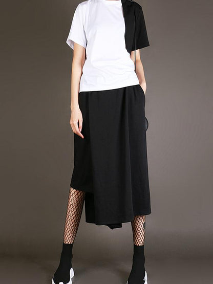 Loose Wide-leg Cropped Pants