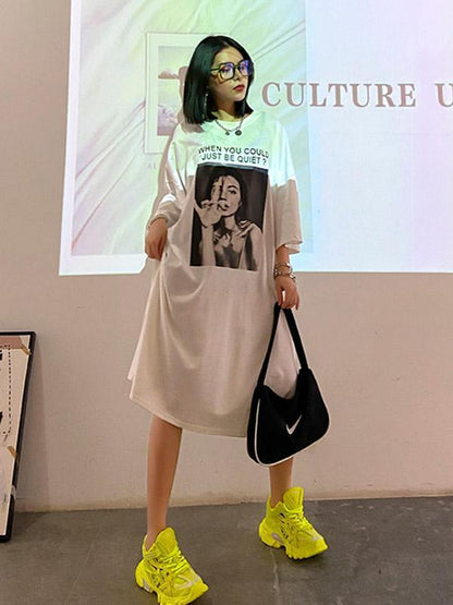 Original Printed Round-Neck Dress