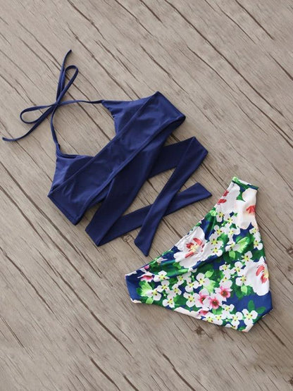 Halter-neck Bandage Bikinis Swimwear