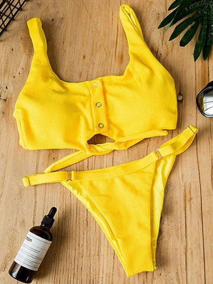 Sexy Solid Bikinis Swimwear