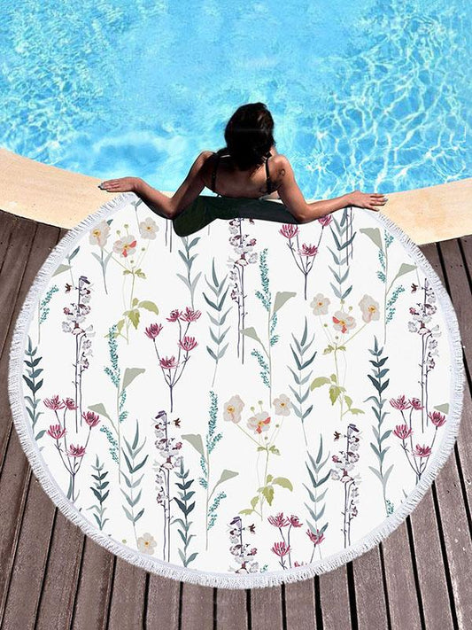 Flower Printed Chic Simple Elegant Beach Mats
