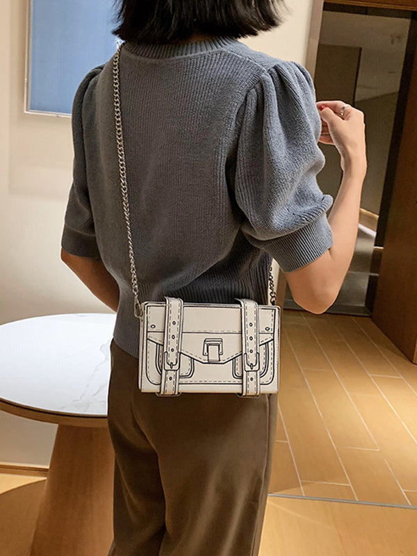 Original Stylish Cartoon Printed Contrast Color Bag