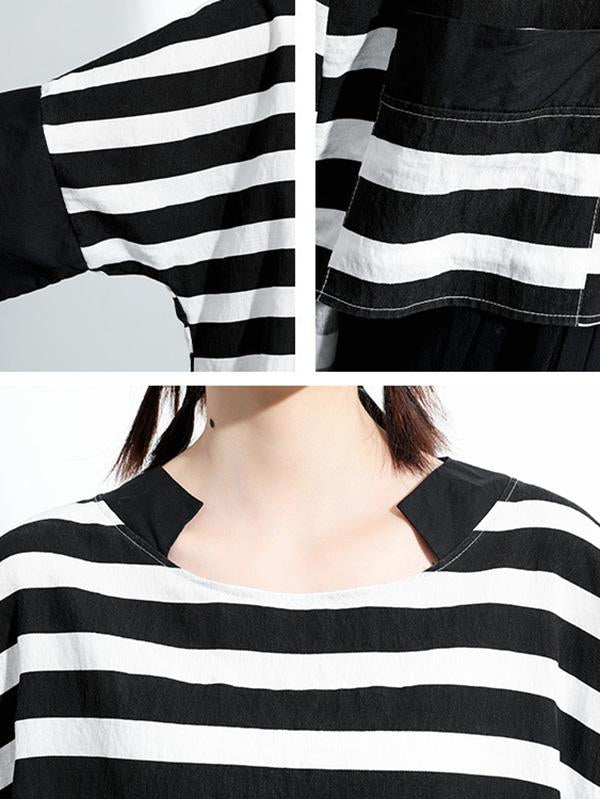 Original Striped Round-Neck T-Shirts Tops