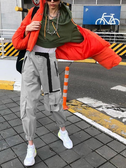 Pocket Buckle Jogger Pants
