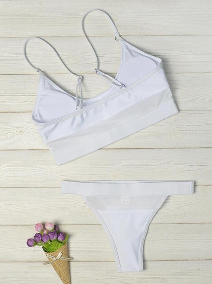 Hollow Solid Bikinis Swimwear