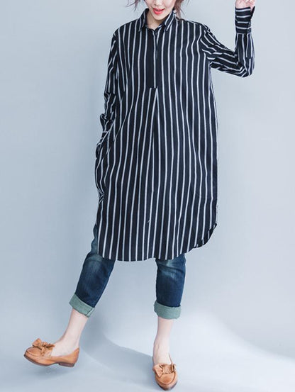 Striped Shirt Dress