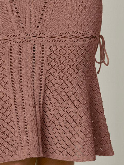 Bandage Crochet Hollow Midi Dresses