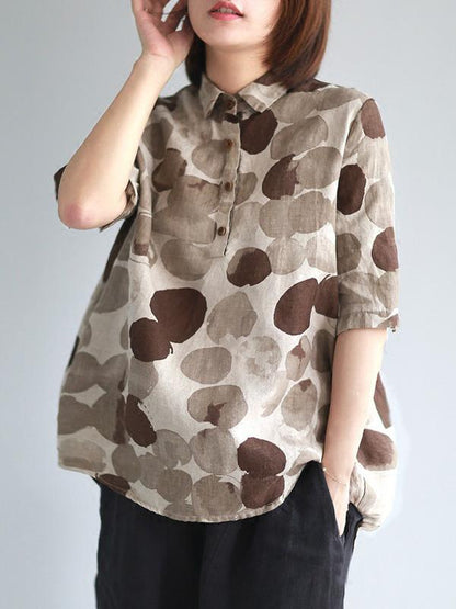 Retro Polka-dot Polo Shirt