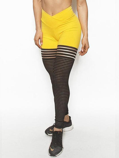 Yoga Bra And Mesh legging Suits