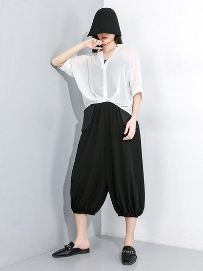 Loose Split-joint Harem Pants