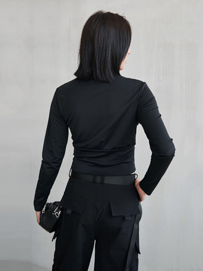 Sports Solid Color Zipper Stand Collar Long Sleeves Outwear