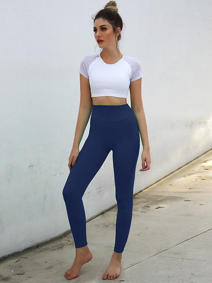 Solid Wrap High Waist Yoga Leggings