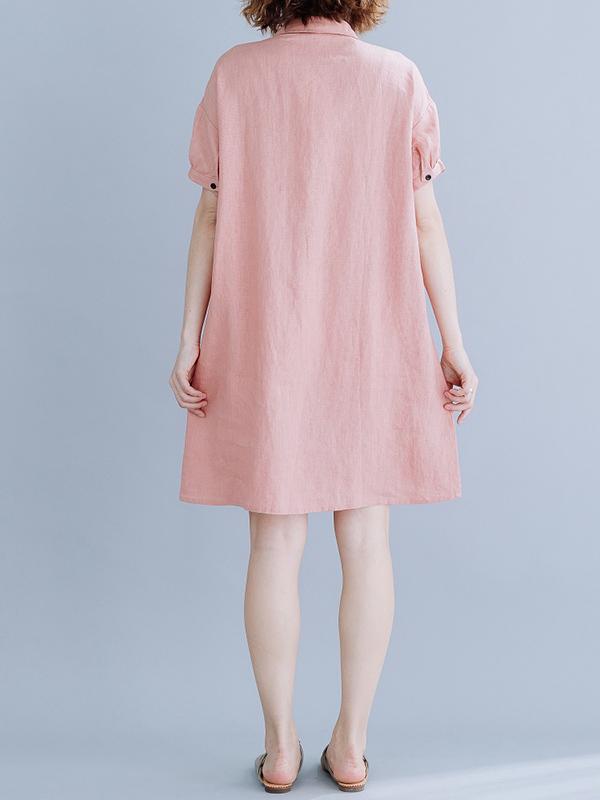 Casual Cotton Shirt Dress