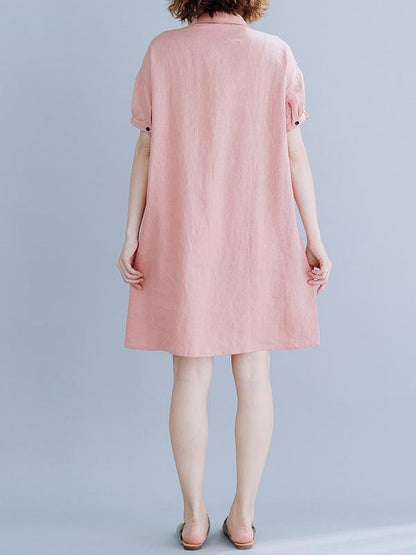 Casual Cotton Shirt Dress
