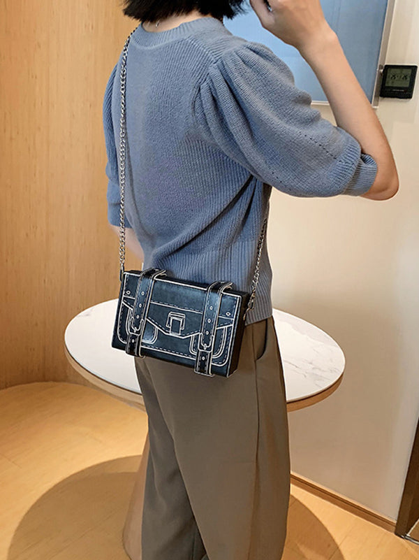 Original Stylish Cartoon Printed Contrast Color Bag