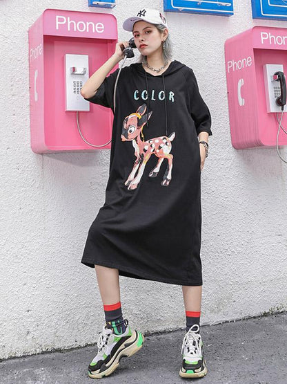 Casual Hoodie Long Dress