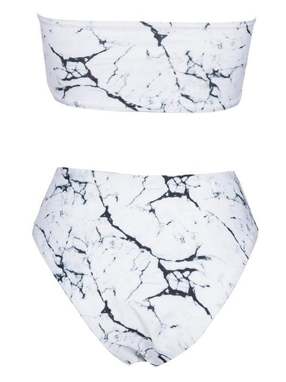 Bandeau Dull Bikinis Swimwear