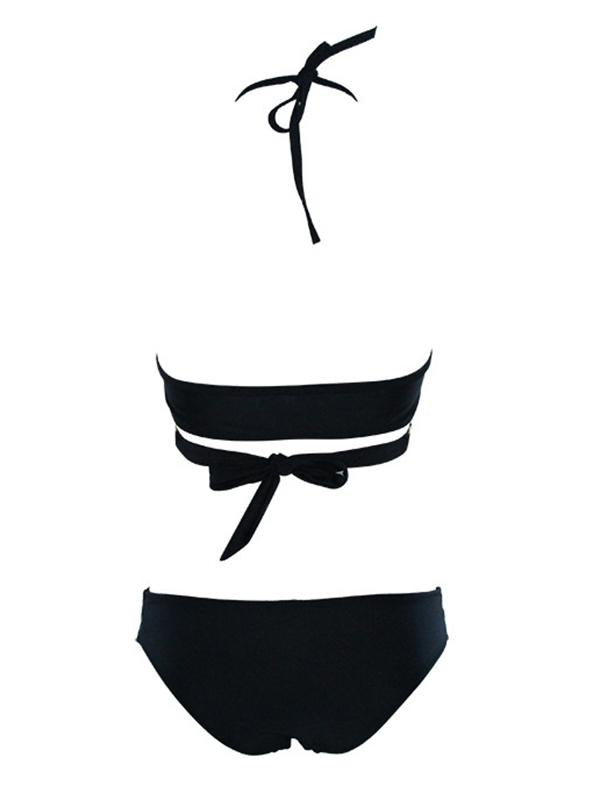 Solid Color Bikini Swimsuit