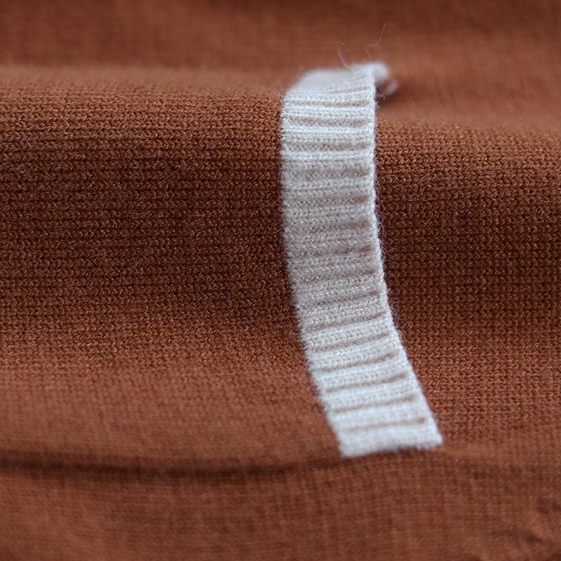 Buykud Striped Single Pocket Casual Comfortable Sweater