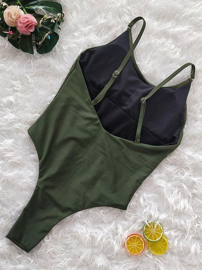 Backless Hollow One-piece Swimwear