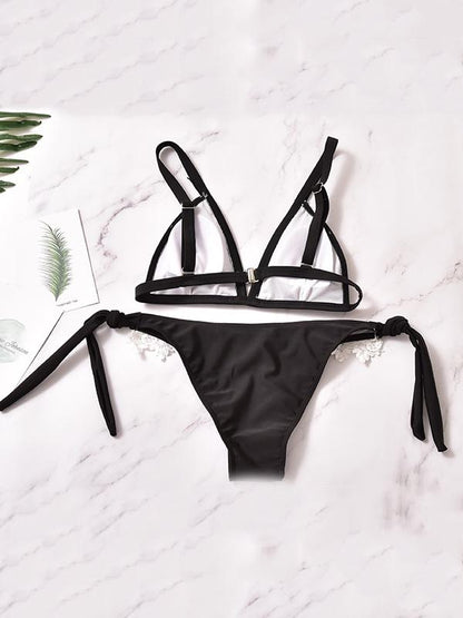 Sexy Knot Bottom Lace Bikini Set