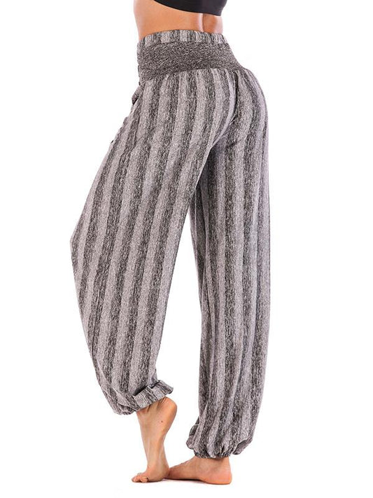 Simple Striped Wide Leg Casual Pants