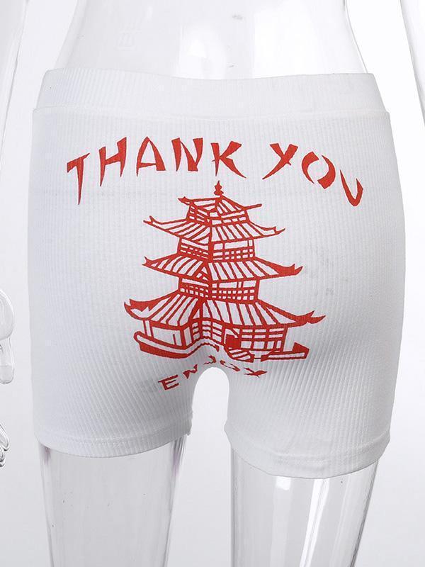 Sexy Wrap High-Waisted Printed Shorts