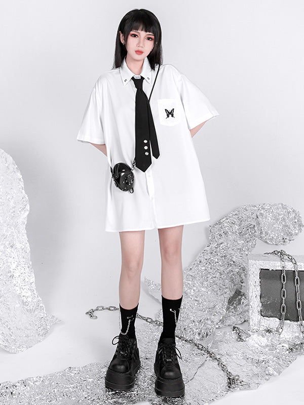 Casual Punk Black Tie Accessories