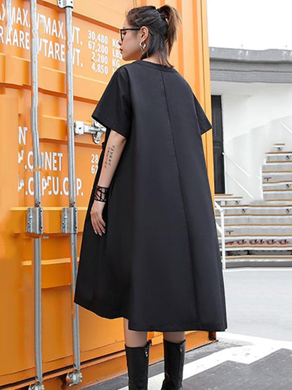 Loose Belt Split-joint Dress