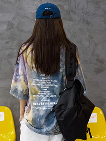 Casual Tie-Dyed Printed T-shirt