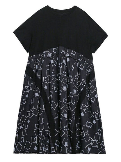 Original Printed Round-Neck Dress