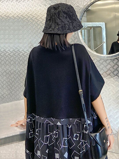 Original Printed Round-Neck Dress