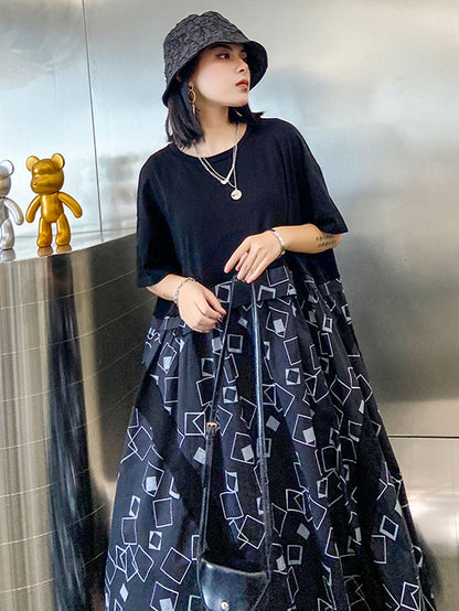 Original Printed Round-Neck Dress