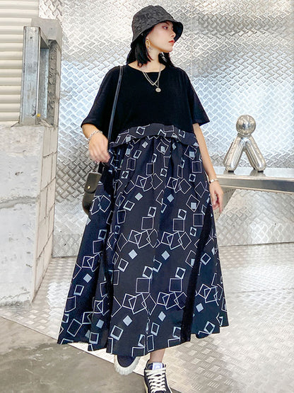 Original Printed Round-Neck Dress