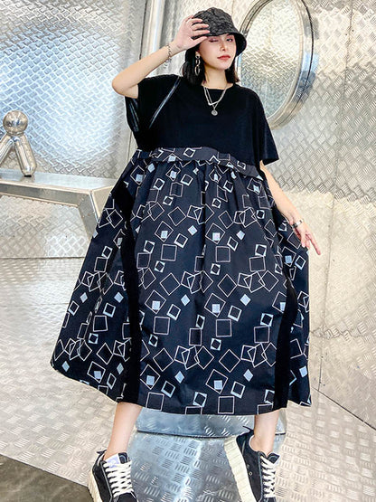 Original Printed Round-Neck Dress