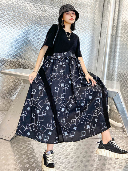 Original Printed Round-Neck Dress