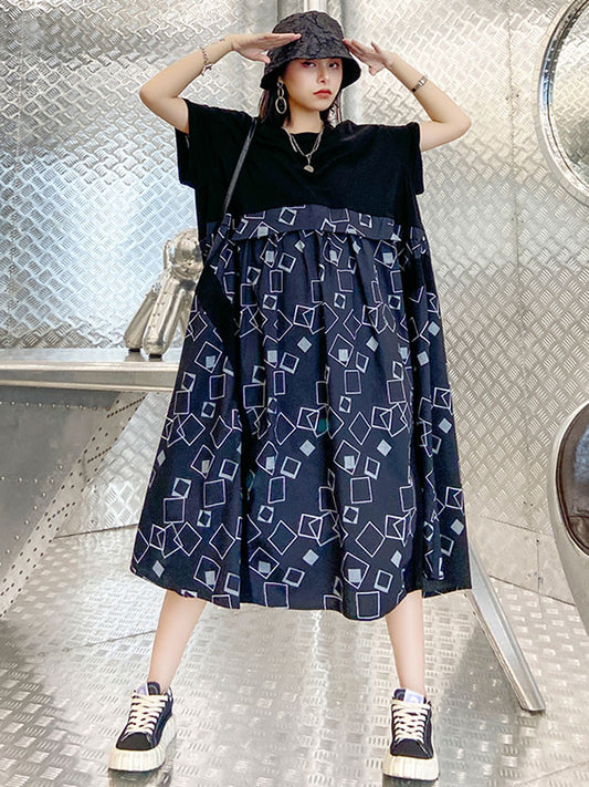Original Printed Round-Neck Dress
