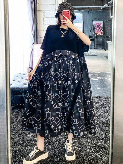 Original Printed Round-Neck Dress