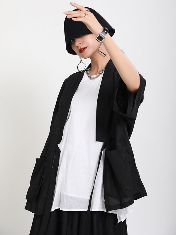 Original Thin Irregularity Solid Outwear